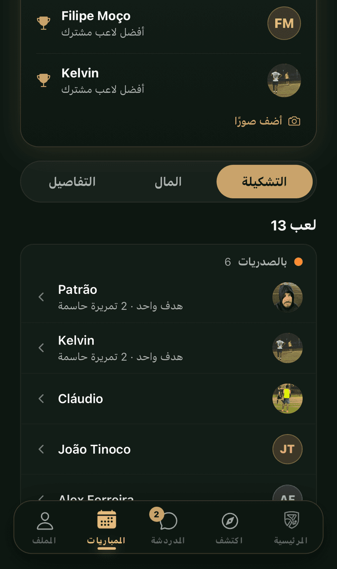 فرق المباراة الودية: بالصدريات ضد بدون صدريات