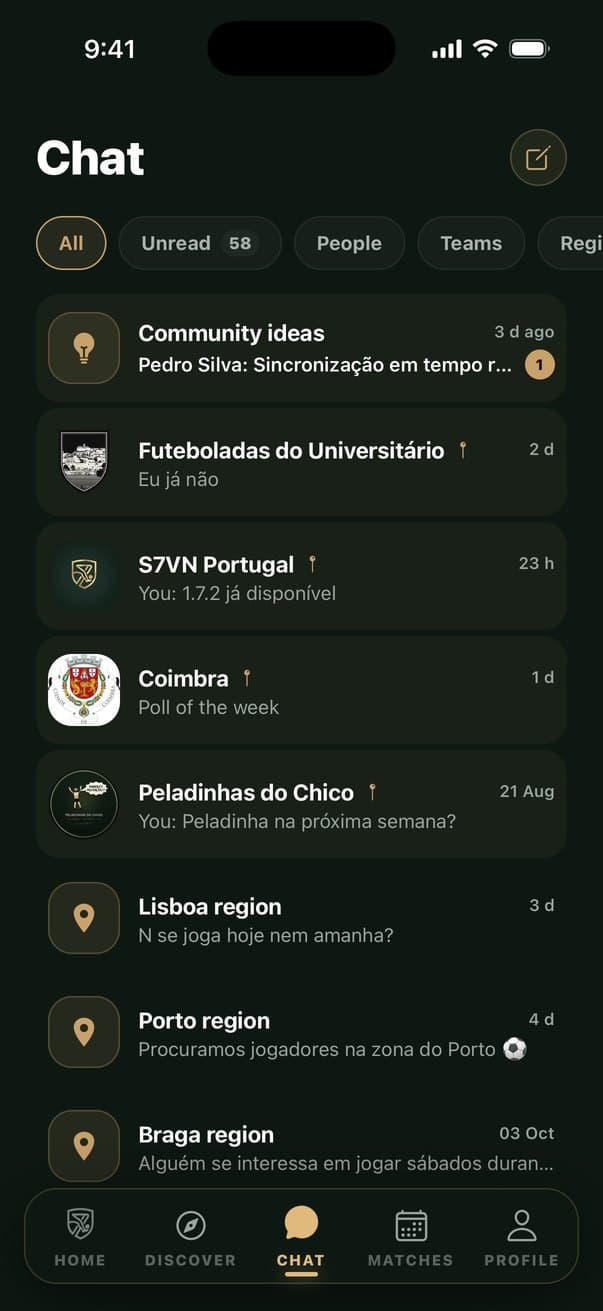 List of game and region chats