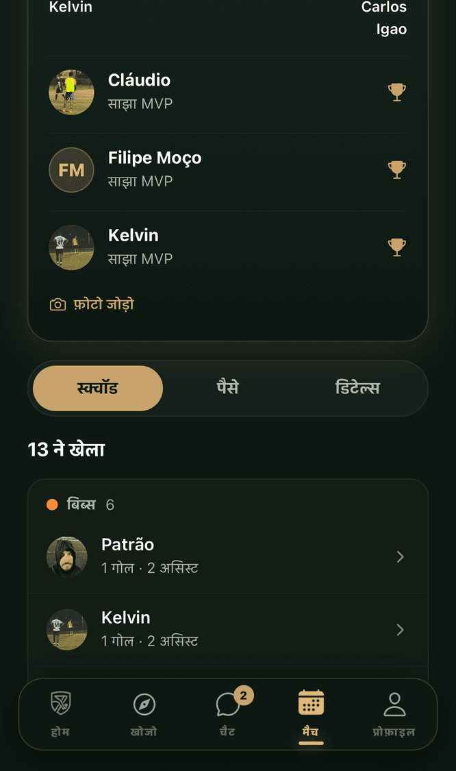 पिकअप मैच की टीमें: बिब्स बनाम बिना बिब्स