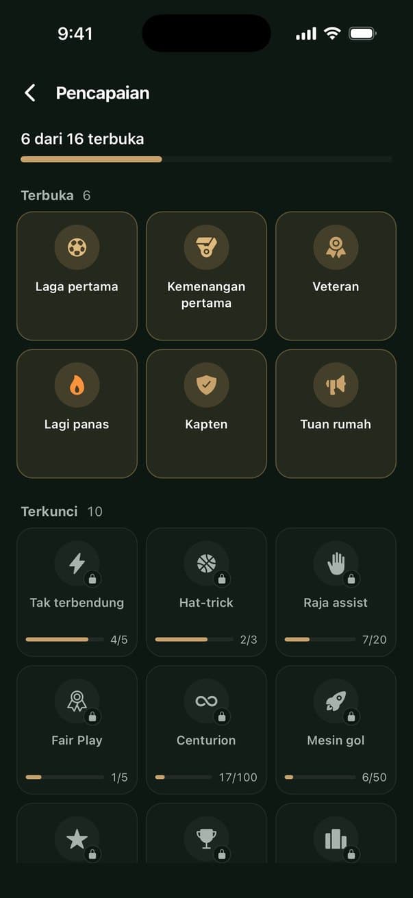 Layar pencapaian