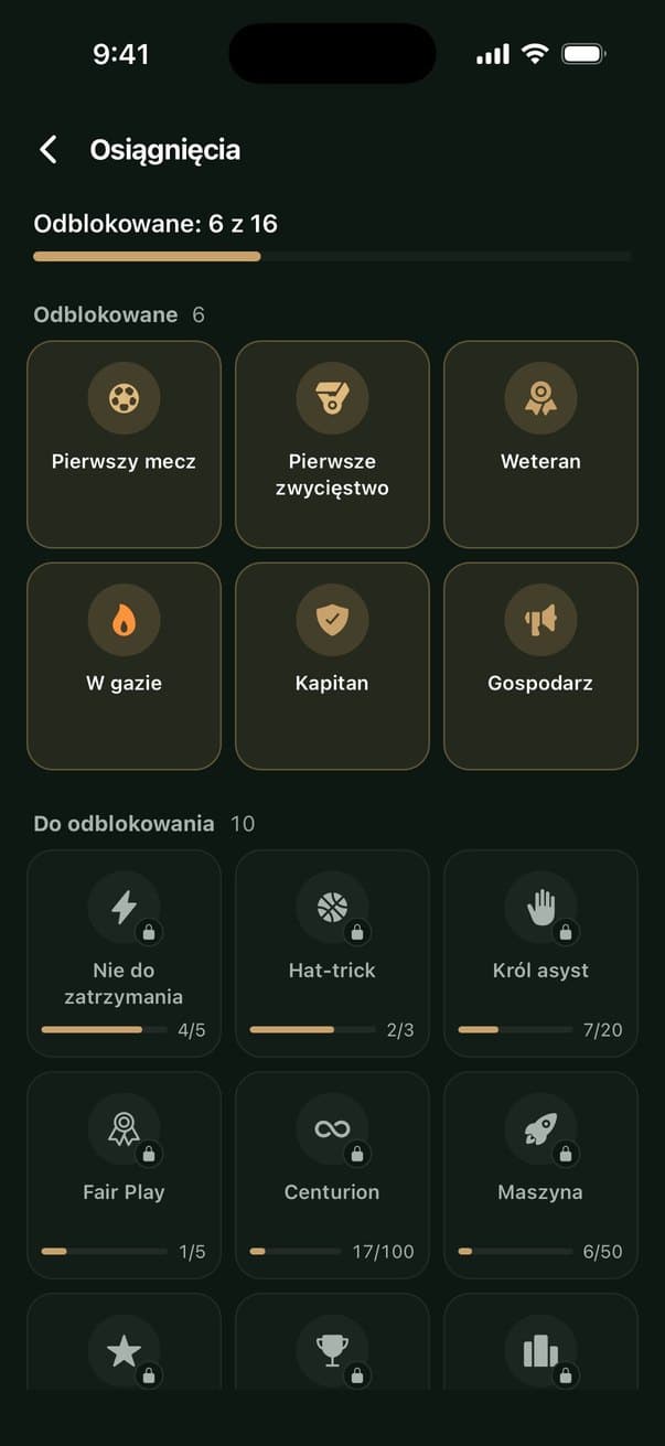 Ekran osiągnięć