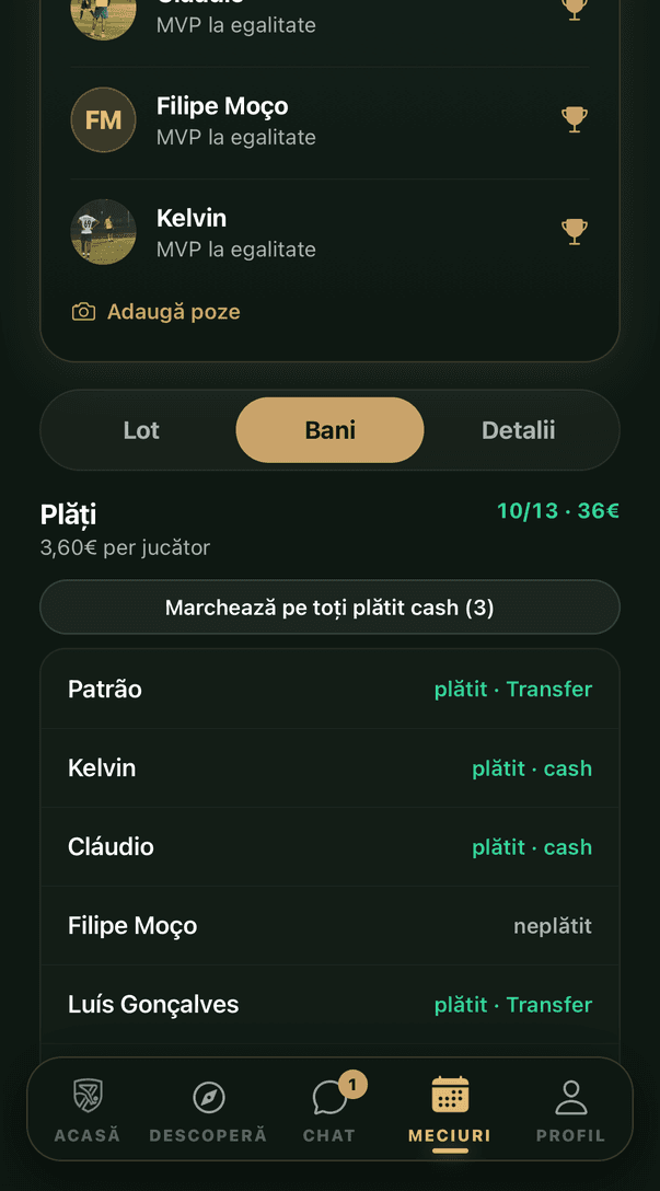 Plățile meciului: cine a plătit deja și cine nu