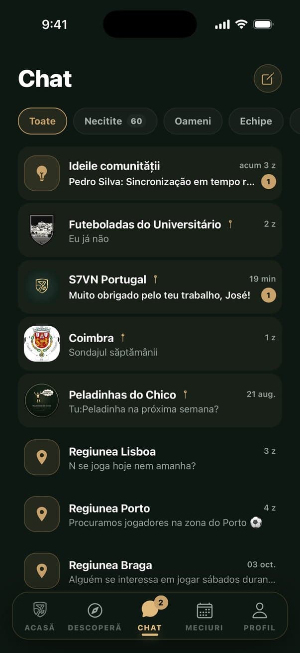 Lista de chaturi ale meciurilor și regiunilor
