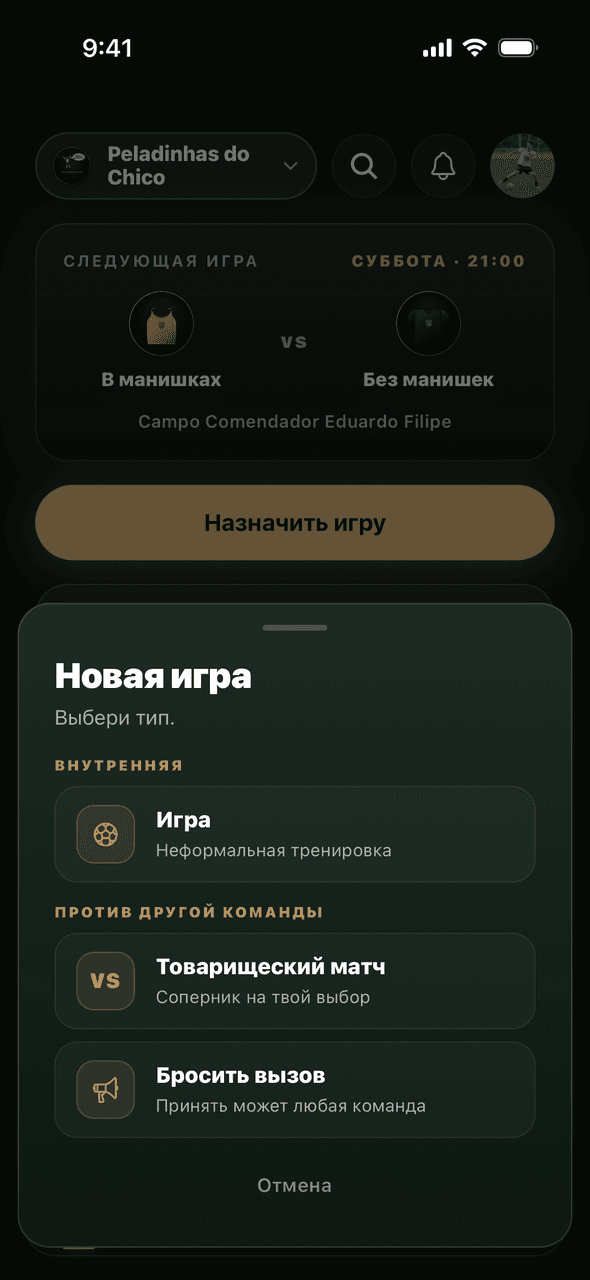 Экран S7VN для назначения игры